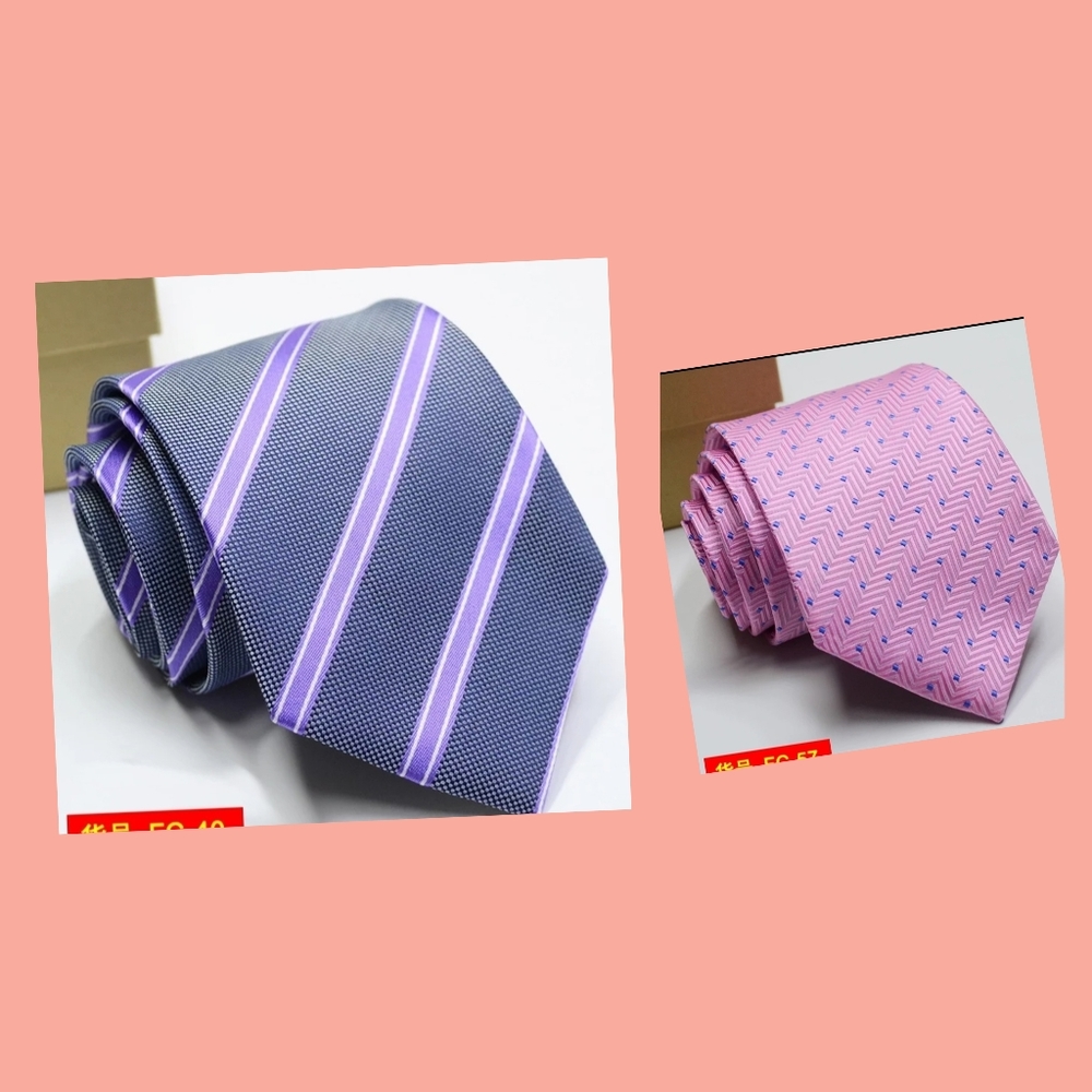 Men's Ties Solid Color Stripe Flower Floral 8cm Jacquard Necktie Accessori - Picture 1 of 2